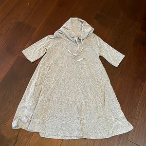 Lou & Grey tie cowl neck swing dress